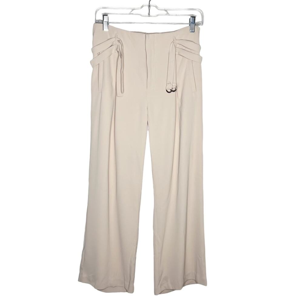 KUT FROM THE KLOTH / cream tan high waisted cropped ankle trouser pants / 0